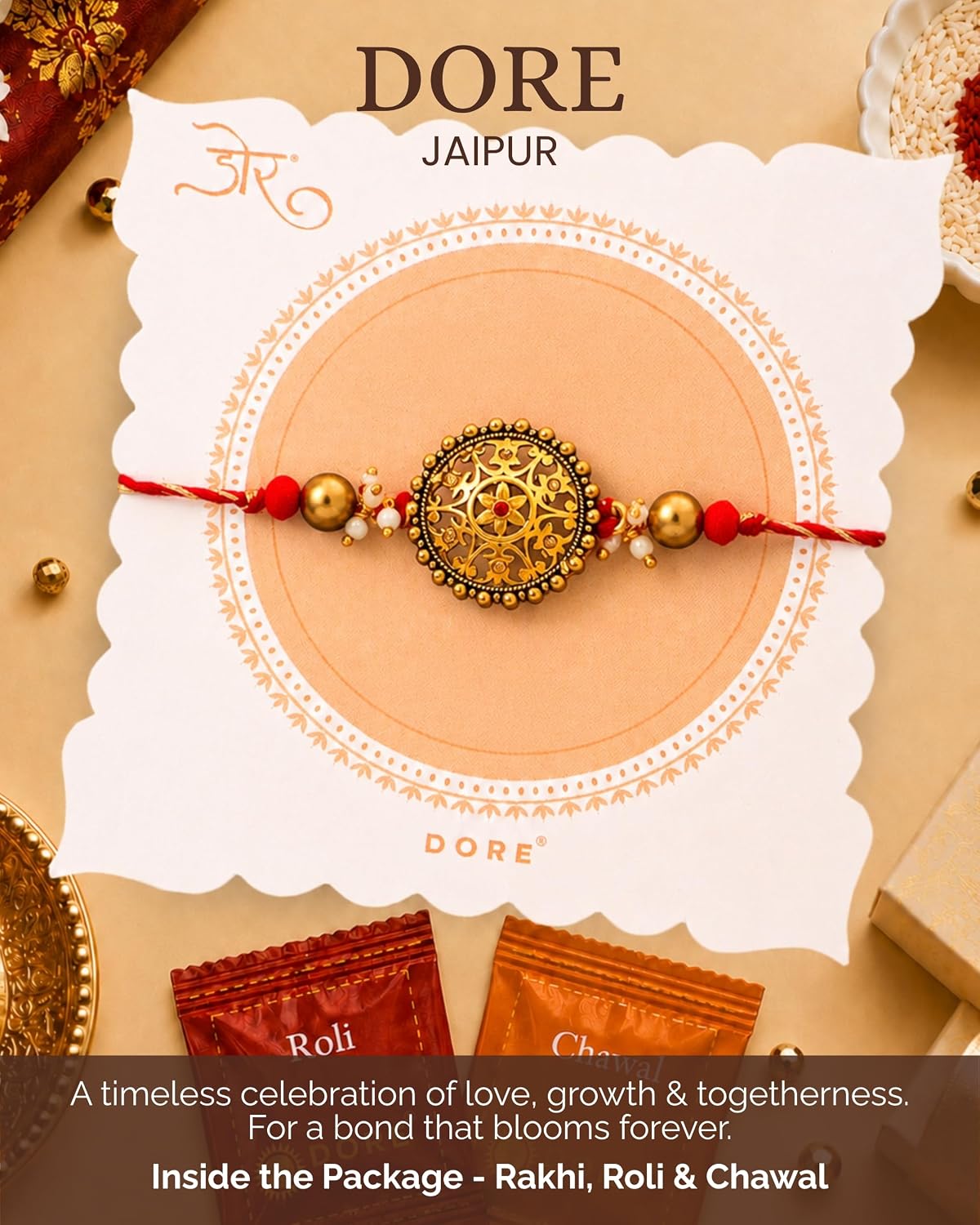 Hyperfoods® Rakhi With Dry Fruits Gift Hamper