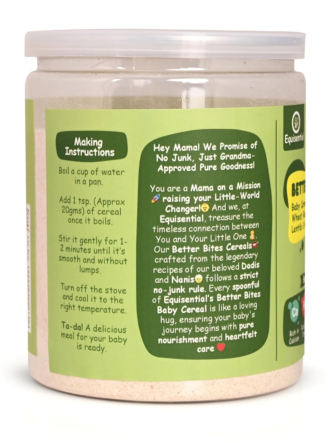 Equisential - Better Bites Instant Porridge Infant Baby Cereal | Banana - 9 to 24 Month | 200gms |