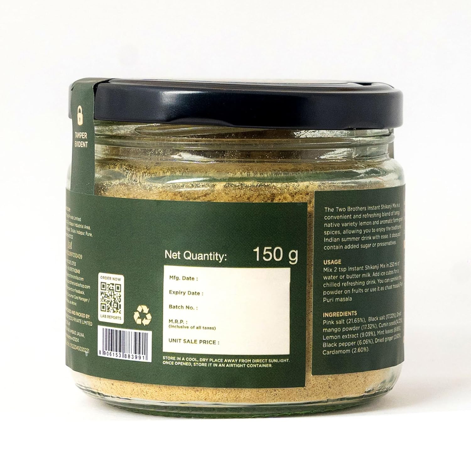 Two Brothers Organic Farms Instant Shikanji Mix - 150g