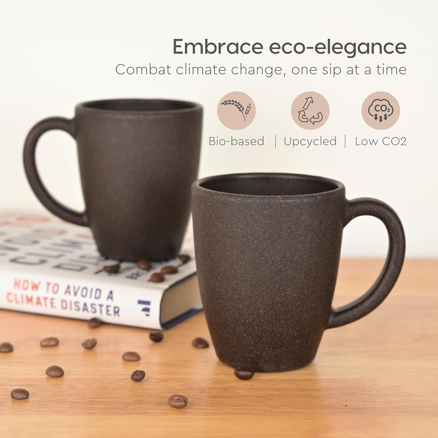 Eha Set of 2 Earth-Friendly Classic Coffee Mug | 300 ml - Set of 2