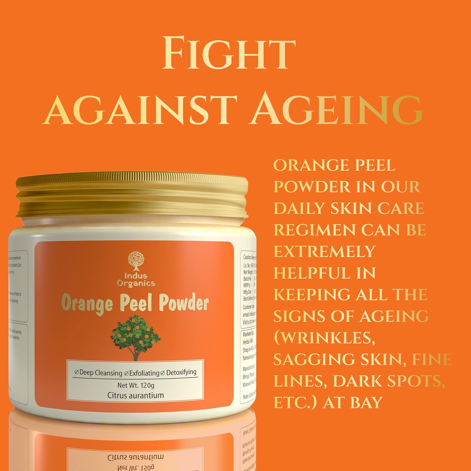 Indus Organics Orange Peel Powder face pack - 120g