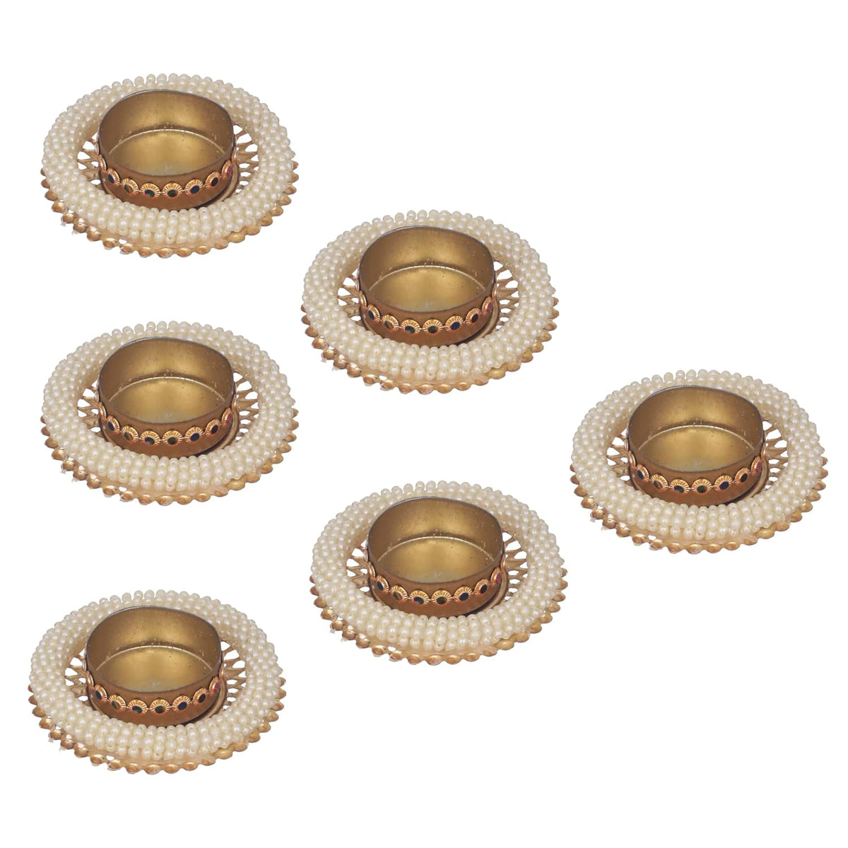 TIED RIBBONS Decorative Tealight Candle Holder Stand Set of 6