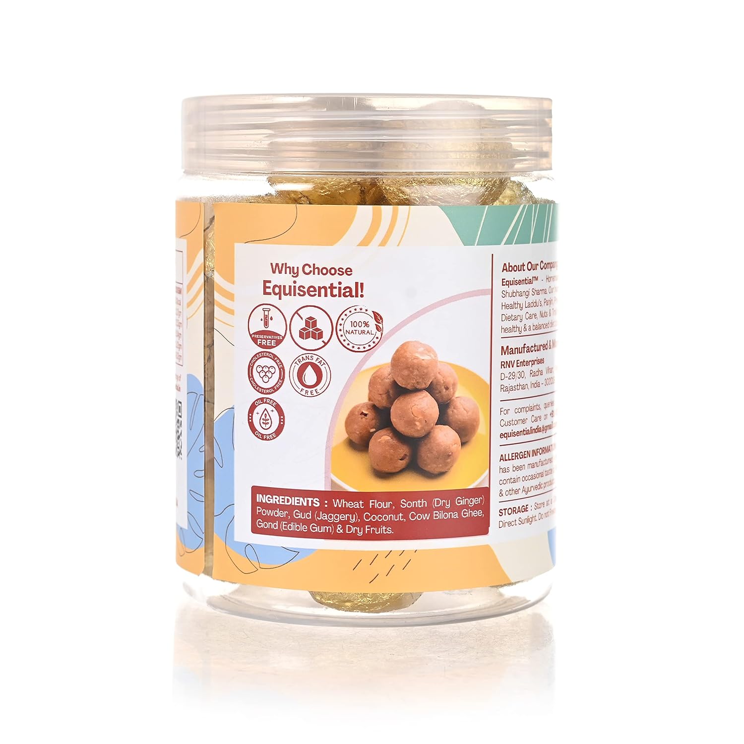 Equisential Postpartum Sonth Laddoos (Dry Ginger) | Ladoo for Women after Delivery - 250GM