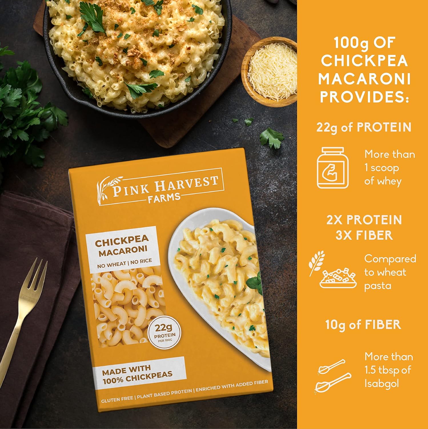 Pink Harvest Farms Chickpea Pasta | No Rice - No Maida