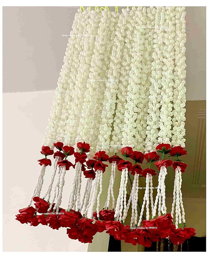 SPHINX Artificial Jasmine & Rose Garland Strings – 6 Pcs