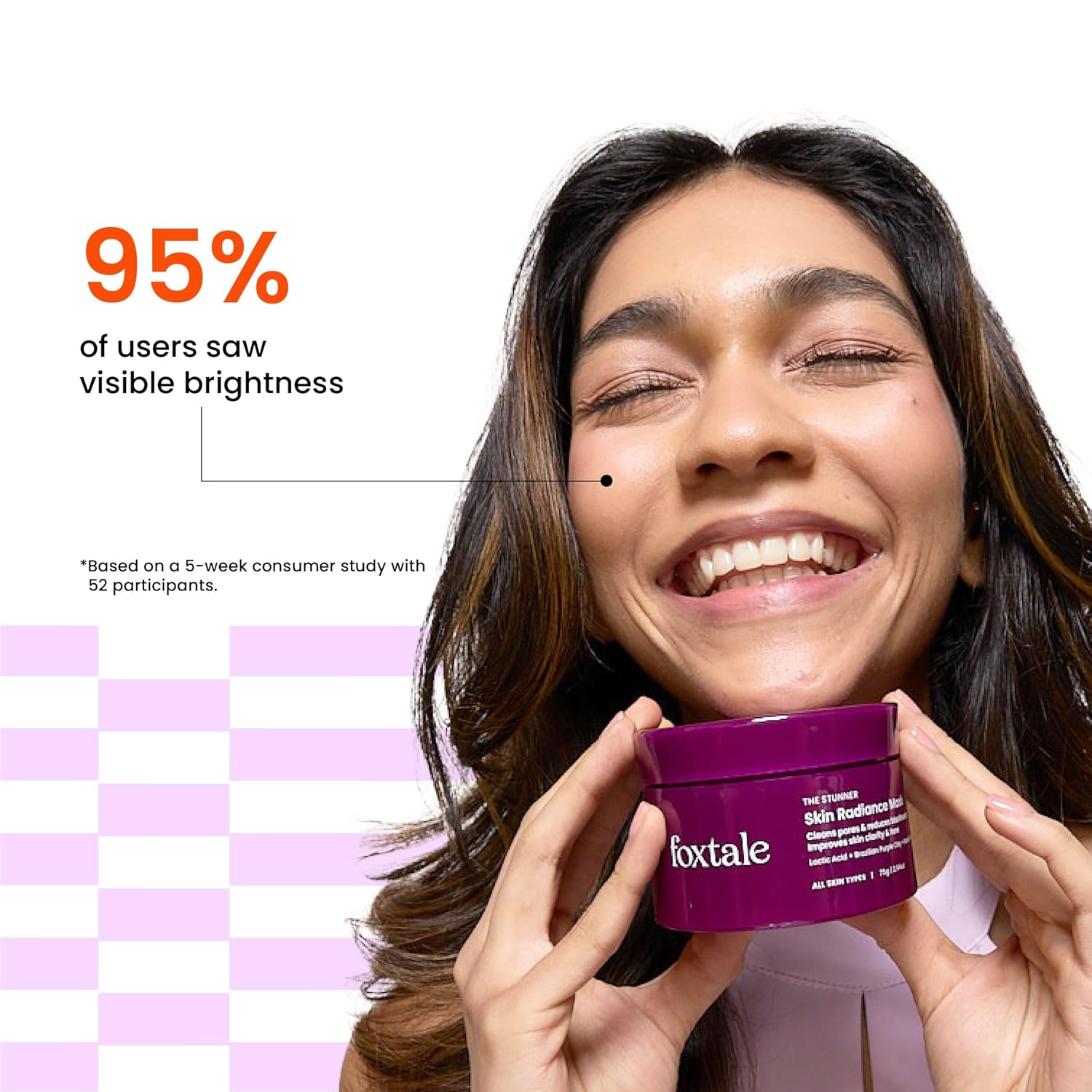 Foxtale De-Tan Face Mask with Lactic Acid for Glowing Skin