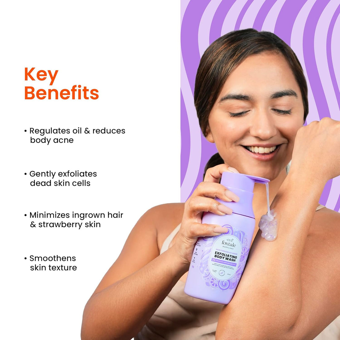 FoxTale 2% Salicylic Acid Exfoliating Body Wash With Zinc Pca