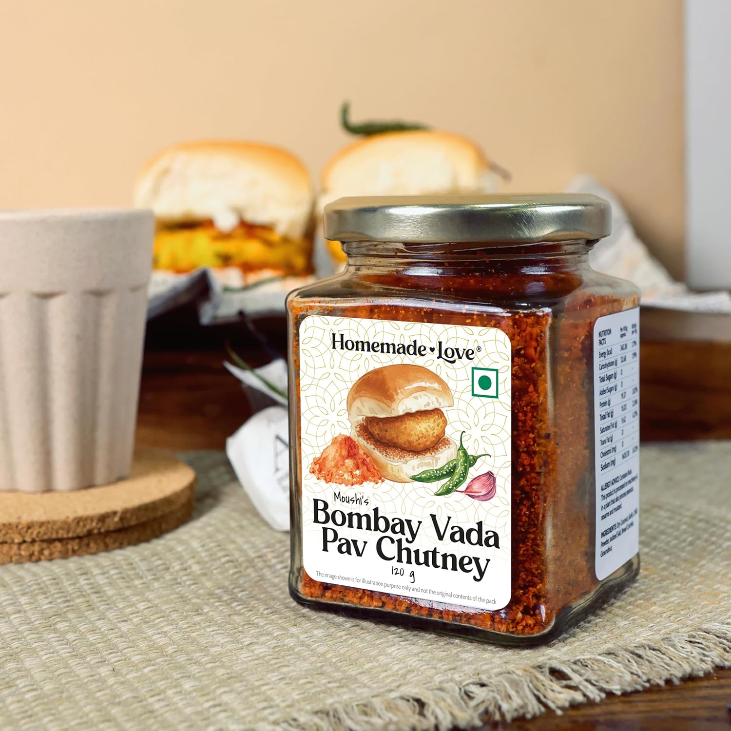 Homemade Love Bombay Vada Pav Chutney Masala Dry (120g)