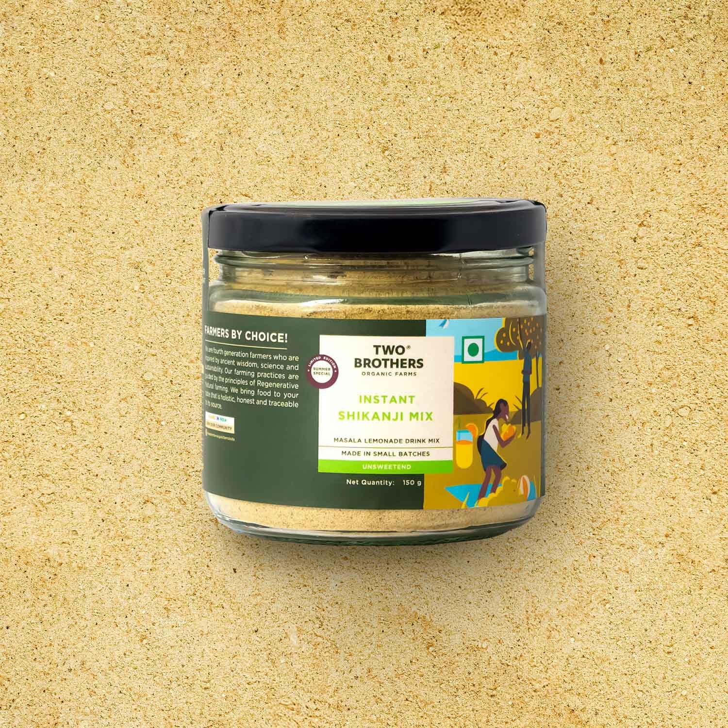 Two Brothers Organic Farms Instant Shikanji Mix - 150g