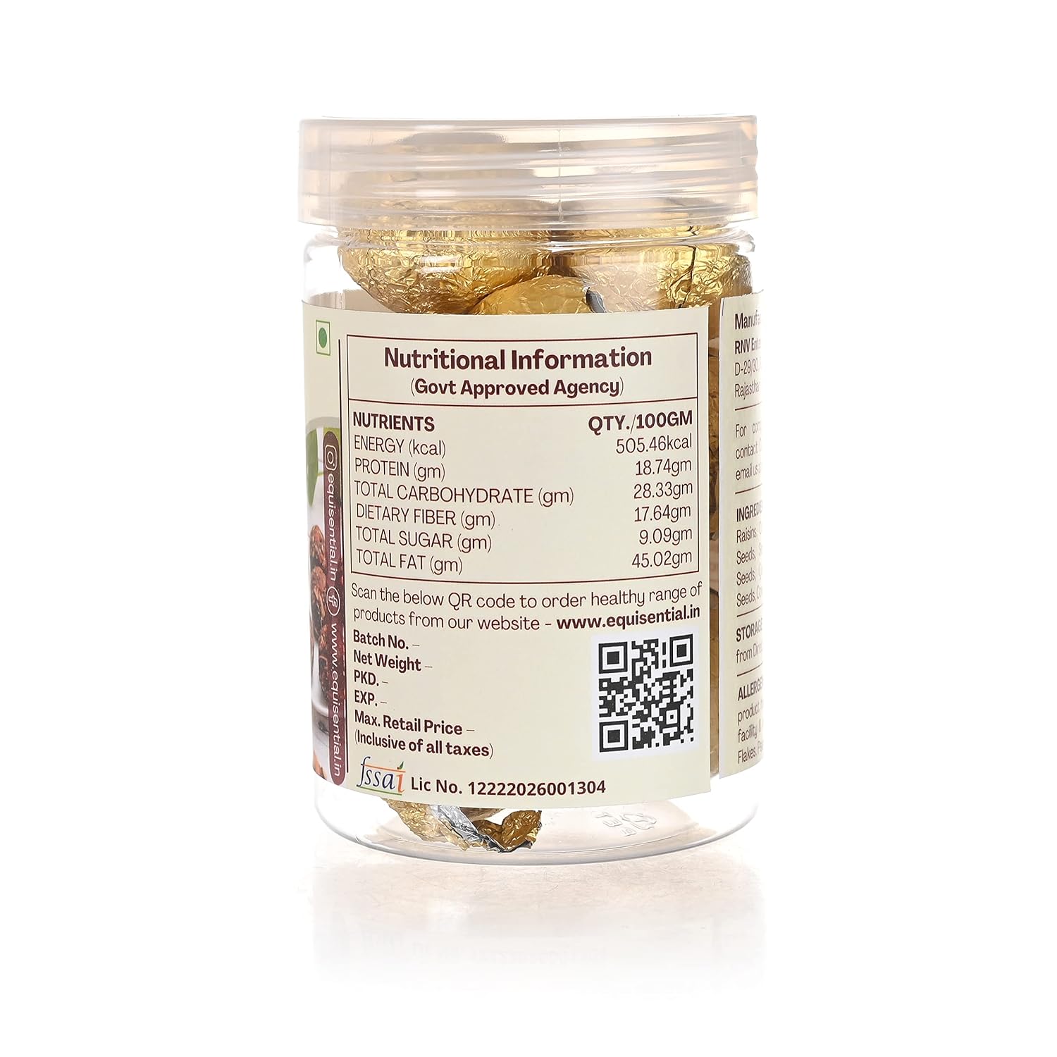 Equisential – Dry Fruits Seeds Mix Laddoo | Combination of 8+ Essential Seeds - 500GM