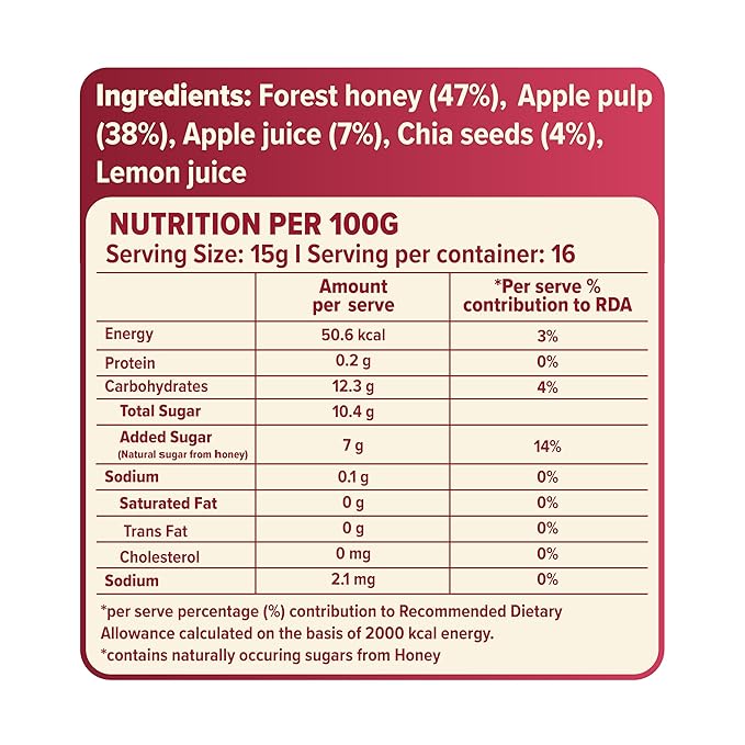 Conscious Food Apple Chia Jam | 250g