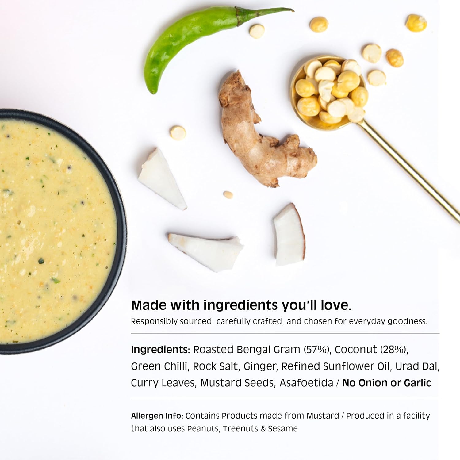 Chutnefy Coconut Chutney Mix | 250g Freeze-Dried Instant Dry Mix