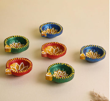 Classyo Mitti Diya Handmade Clay Diyas for Puja