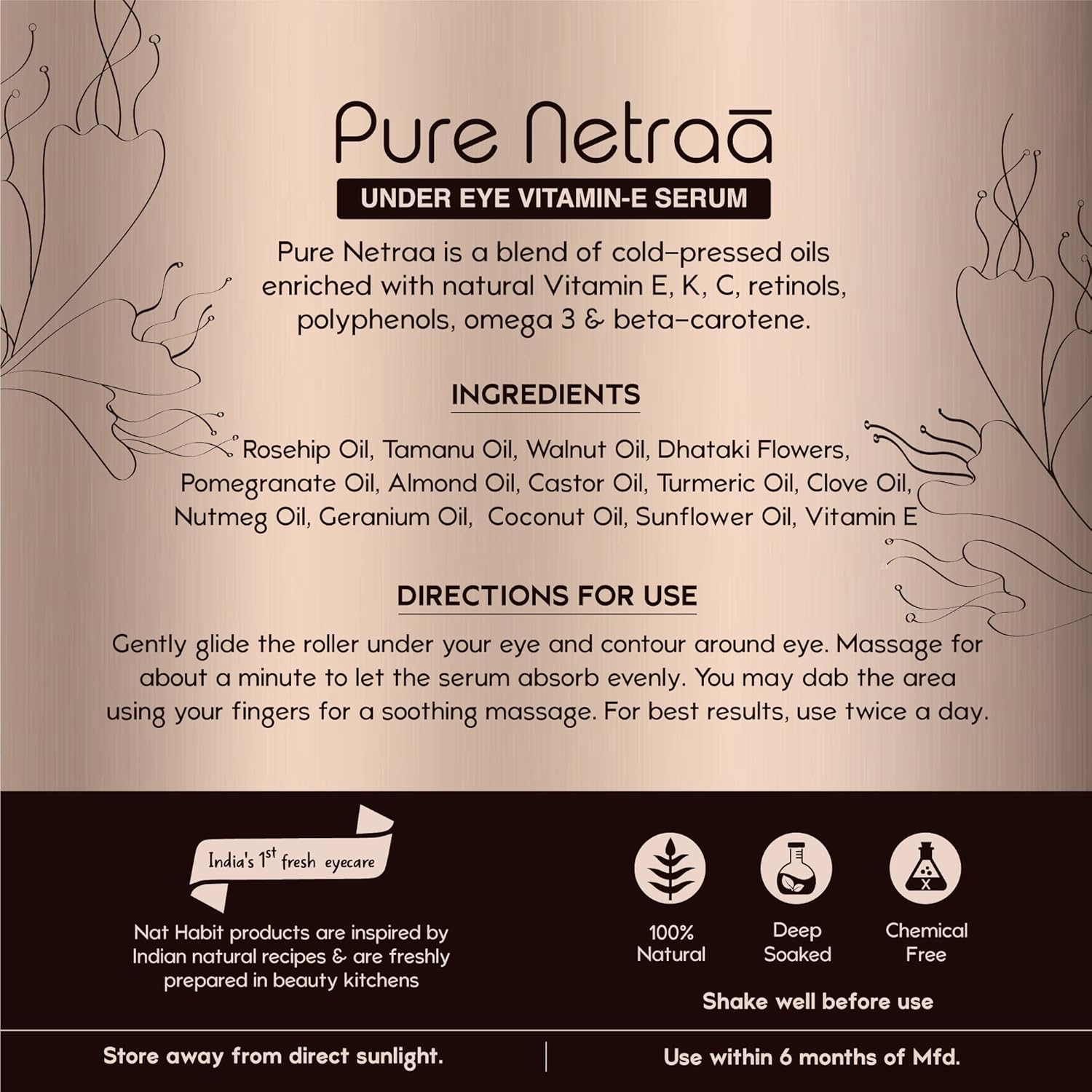 Nat Habit Pure Netraa Under Eye Serum (9.2 ml)