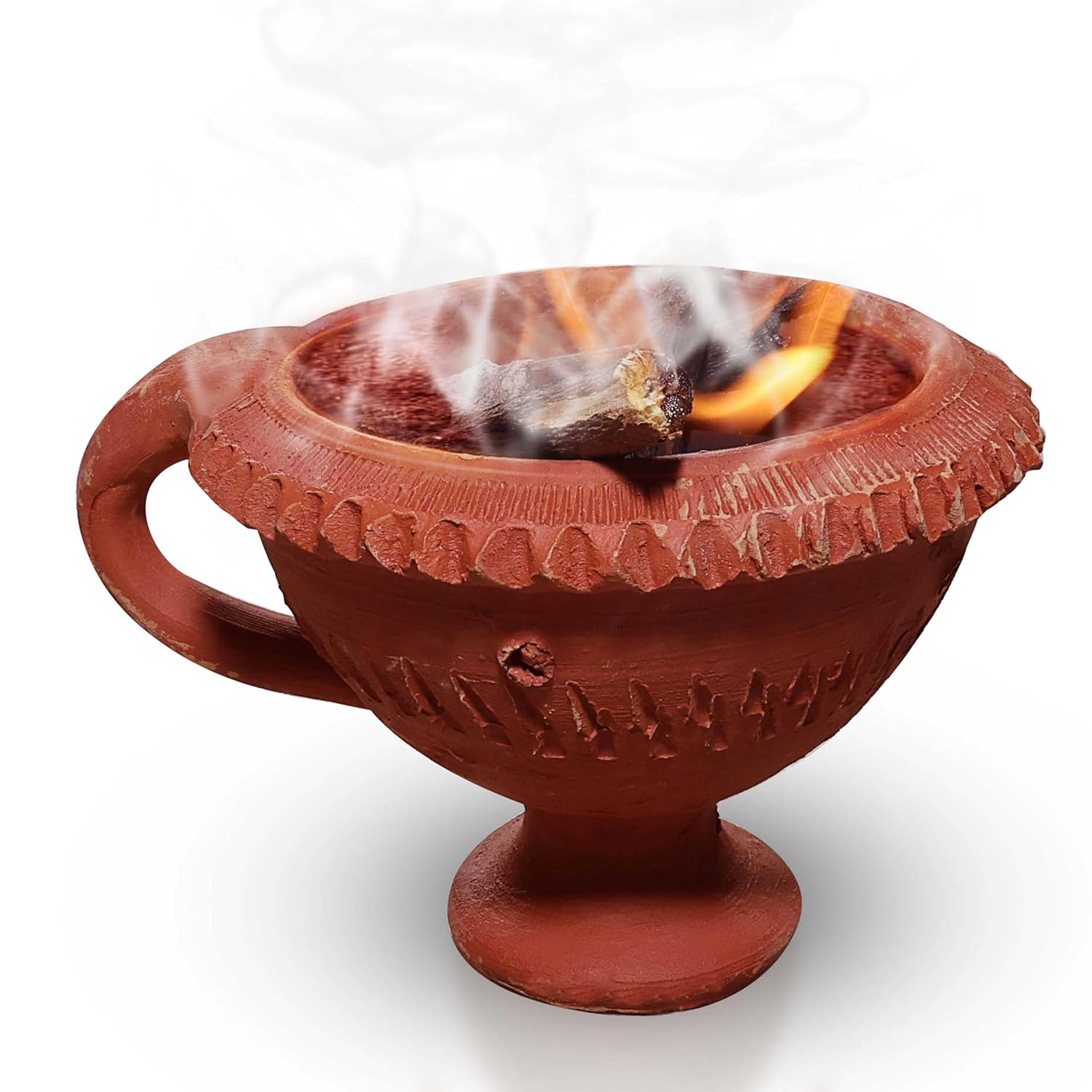 Pure Source India Natural Clay Desi Handmade Dhoop - (5 Inch Size 100% Pure Mitti)