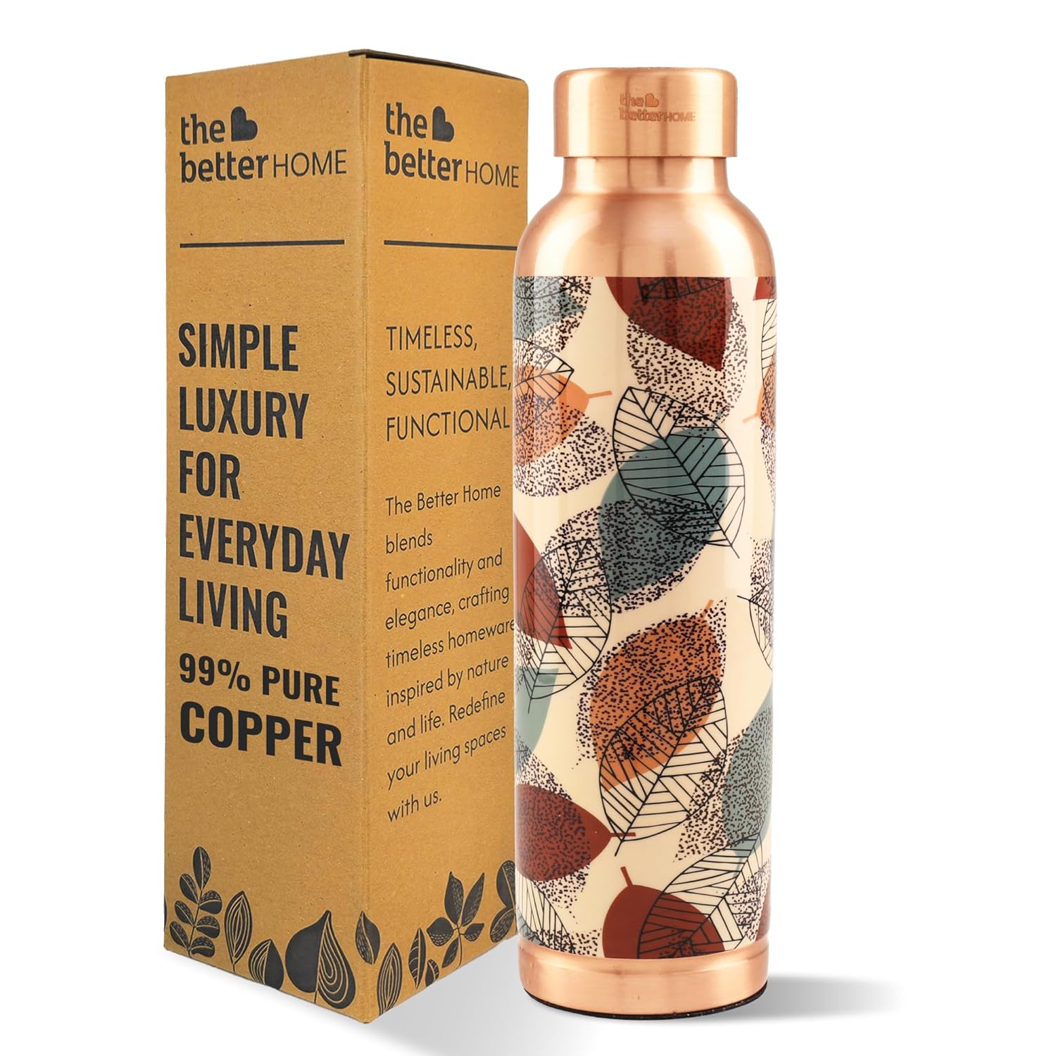 The Better Home Copper Water Bottle 950 ml