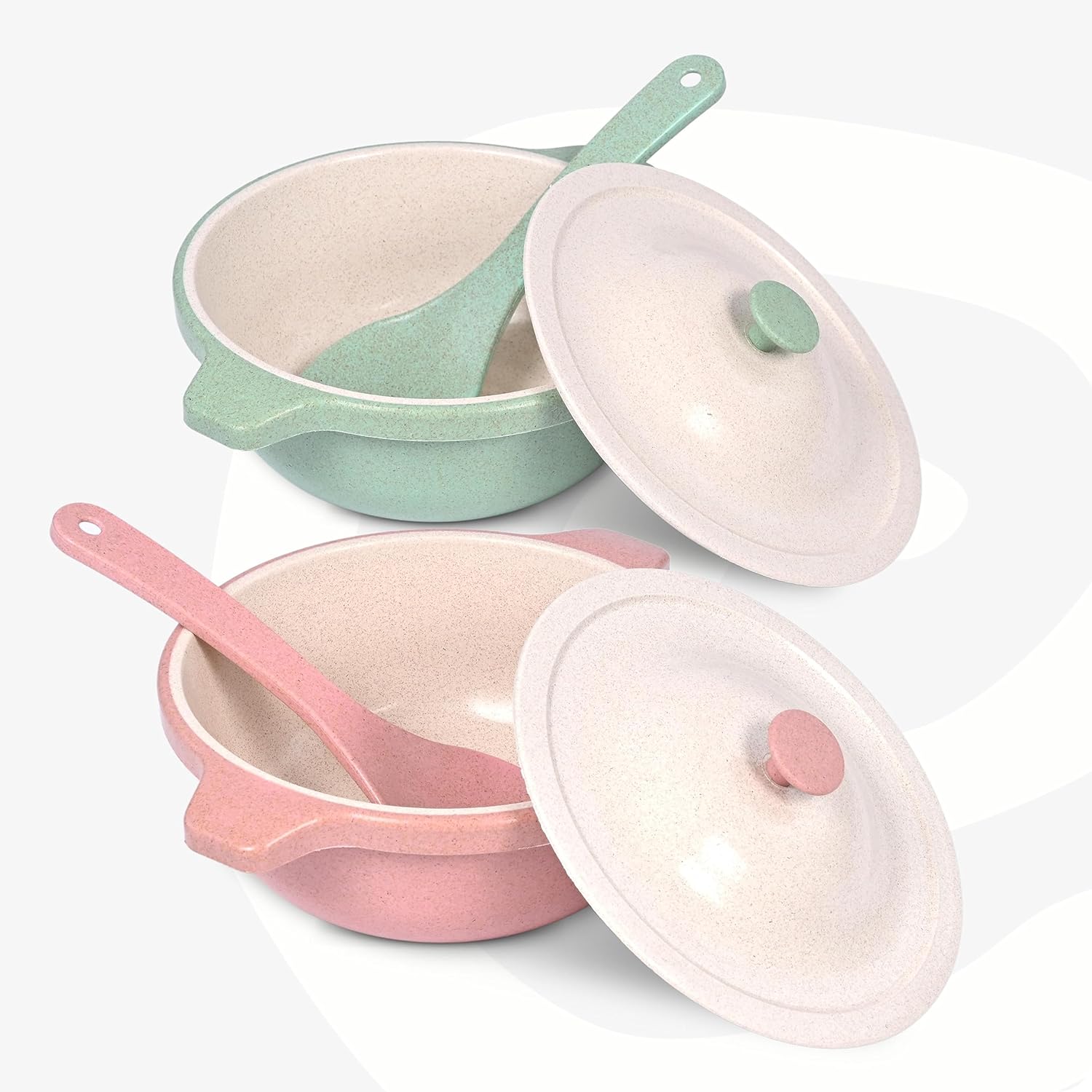 Eha Earth Friendly Serving Bowls with Lid - 1250 ml Each | Set of 2