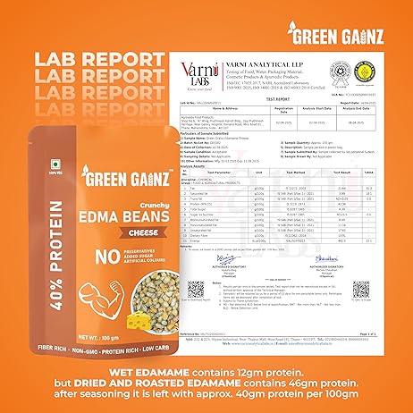 Green Gainz Roasted Edamame Cheese Flavour 100gm