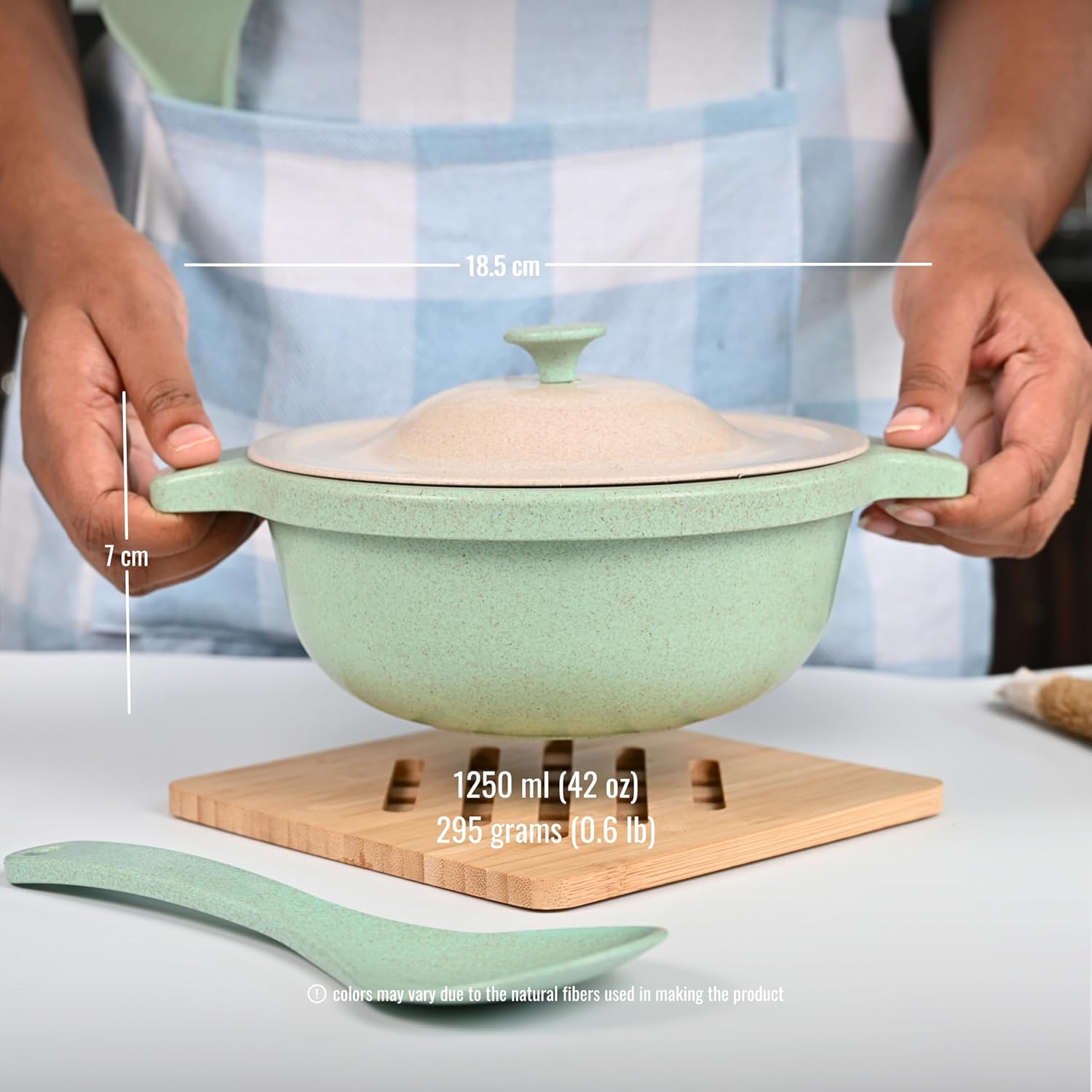 Eha Earth Friendly Serving Bowls with Lid - 1250 ml Each | Set of 2