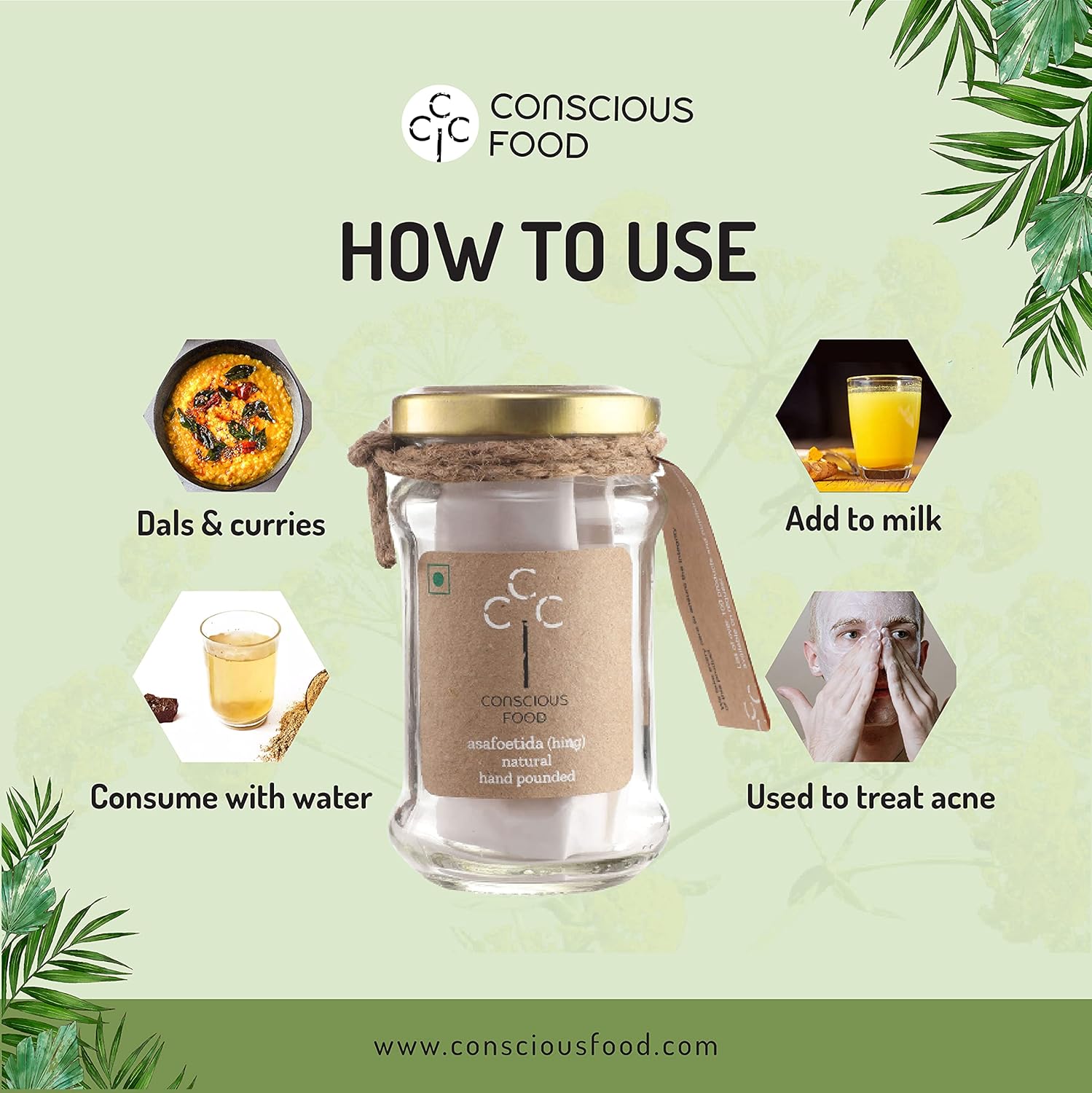 Conscious Food Asafoetida, 10 Gram- Powder
