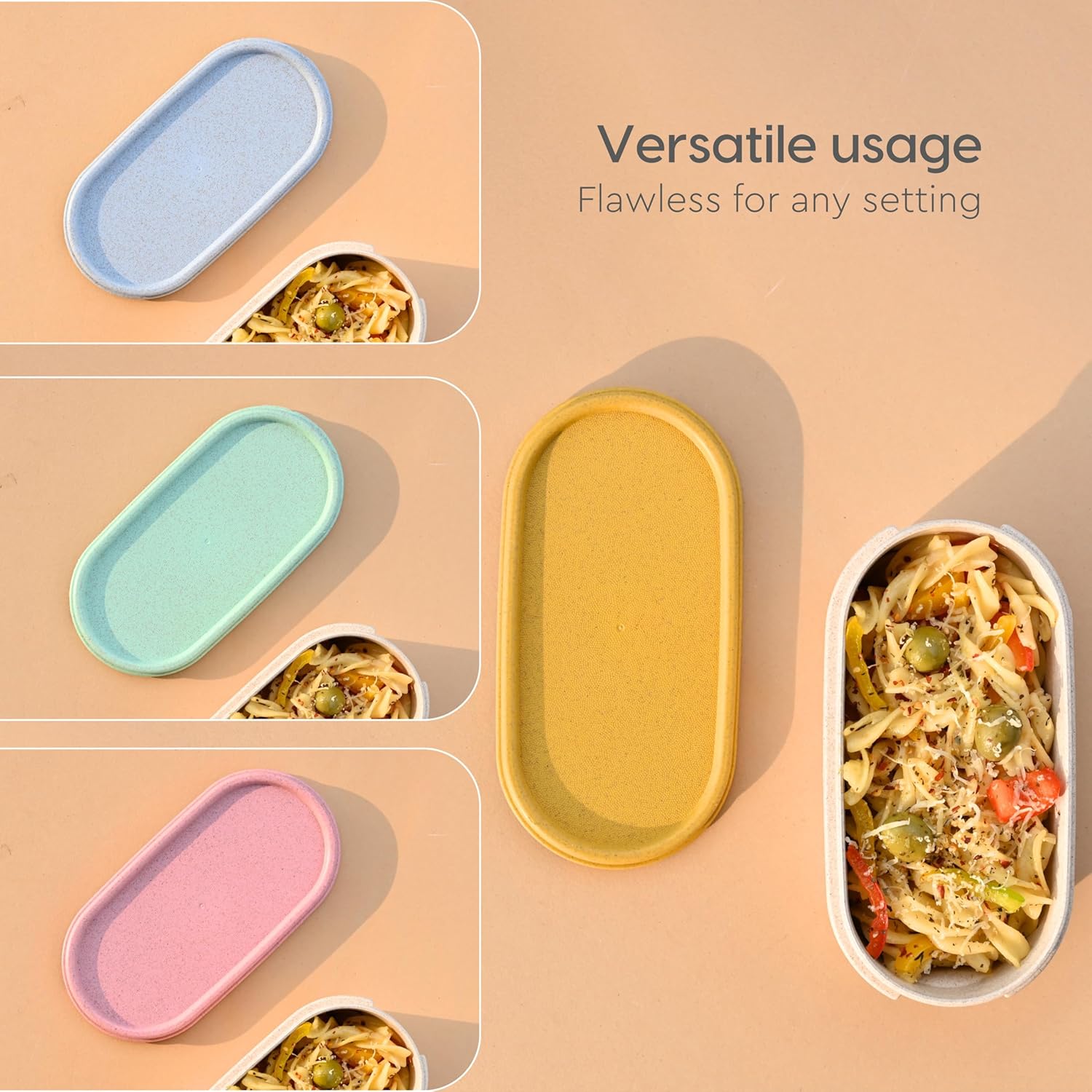 Eha Earth Friendly Storage Containers For Kitchen With Lid | Kitchen Containers Set of 4 | 600 ml