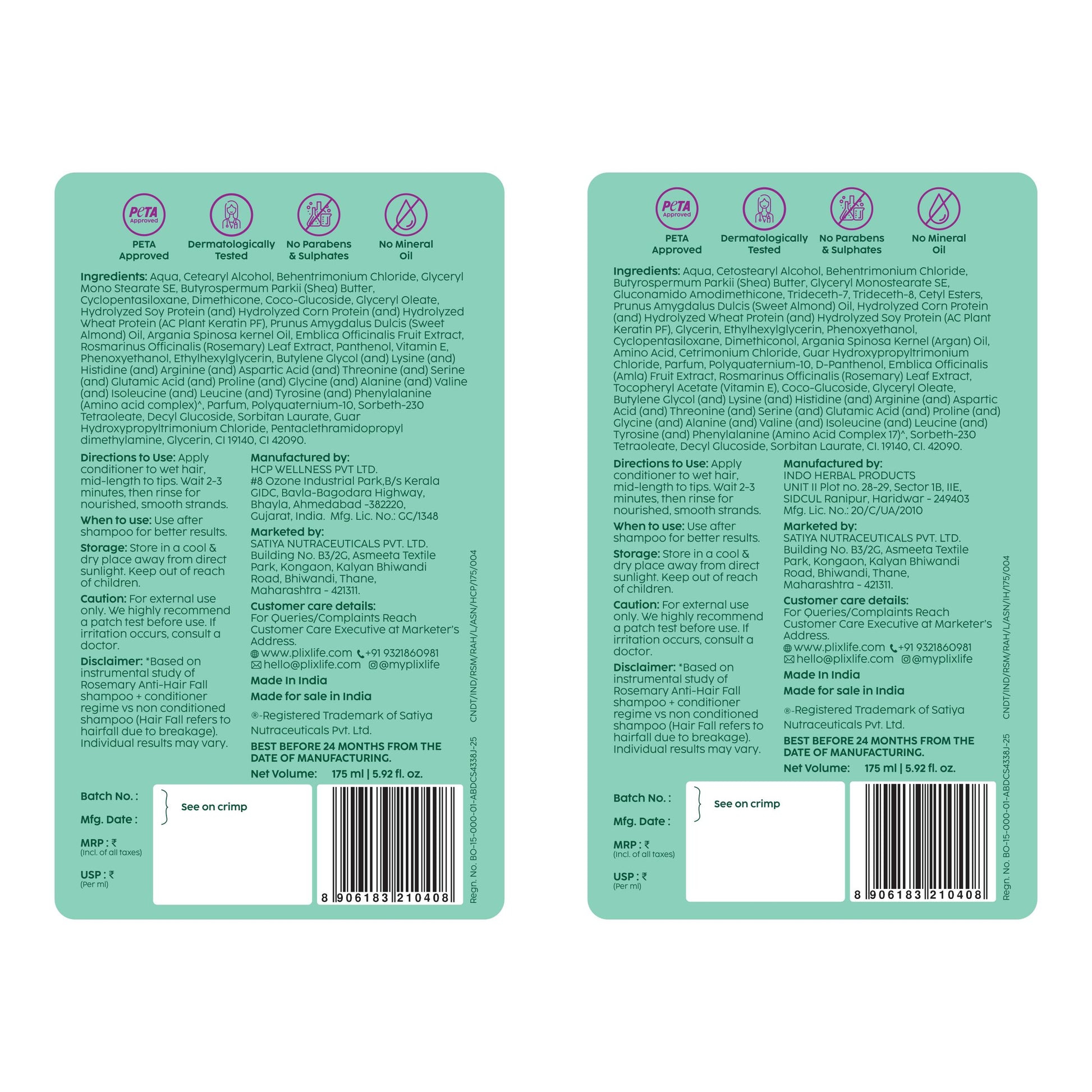 PLIX The Plant Fix Rosemary Anti Hair Fall Advanced Conditioner 175ml