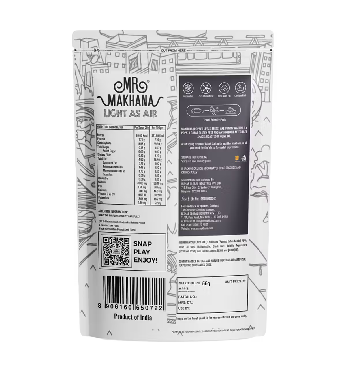 MR. MAKHANA Fox Nuts Black Salt