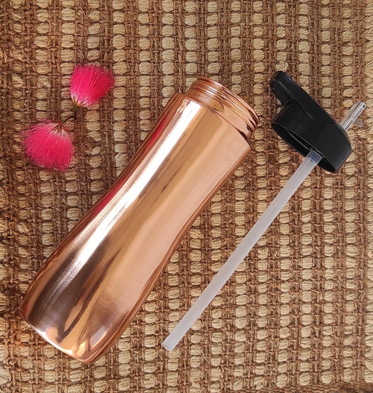 Indian Art Villa Pure Copper Sipper Water Bottle - 750ml