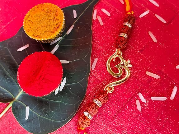 Mahi Om Rakhi for Brother | Gold Plated