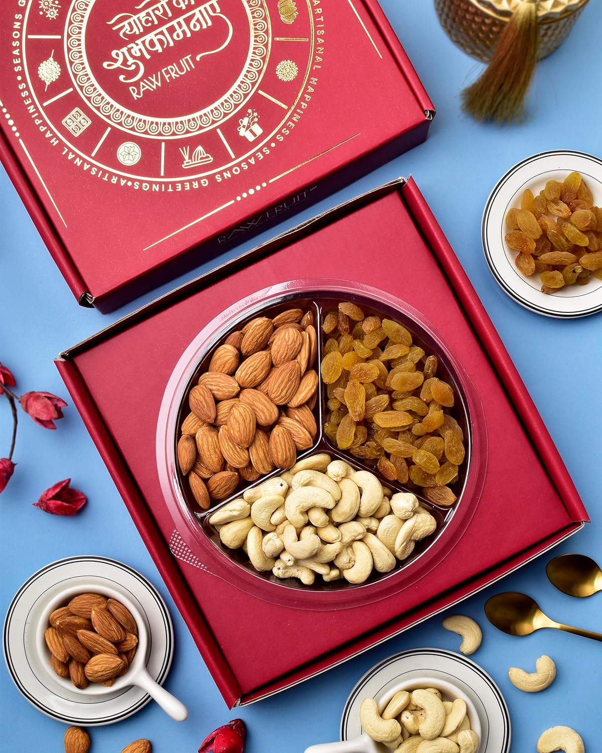 Hyperfoods® Rakhi Gift Set For Brother Rakhi Set For Brother Gift For Brother On Rakhi Dry Fruits Hamper Dry Fruits Gift Binge Box Dryfruits Pack 3 Cahews Almonds Om Rakhi Set