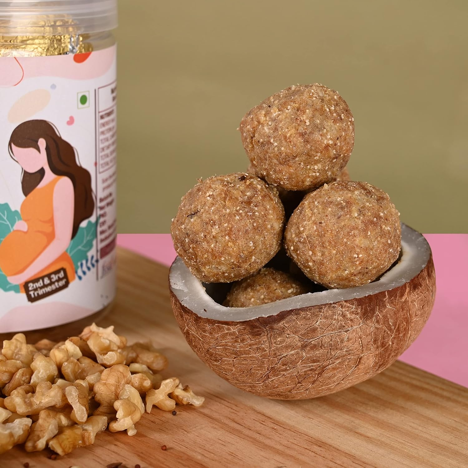 Equisential To Be Mom's Laddu - Multigrain | Rich In Folic Acid &amp; Vitamin B Complexes - 250Gm