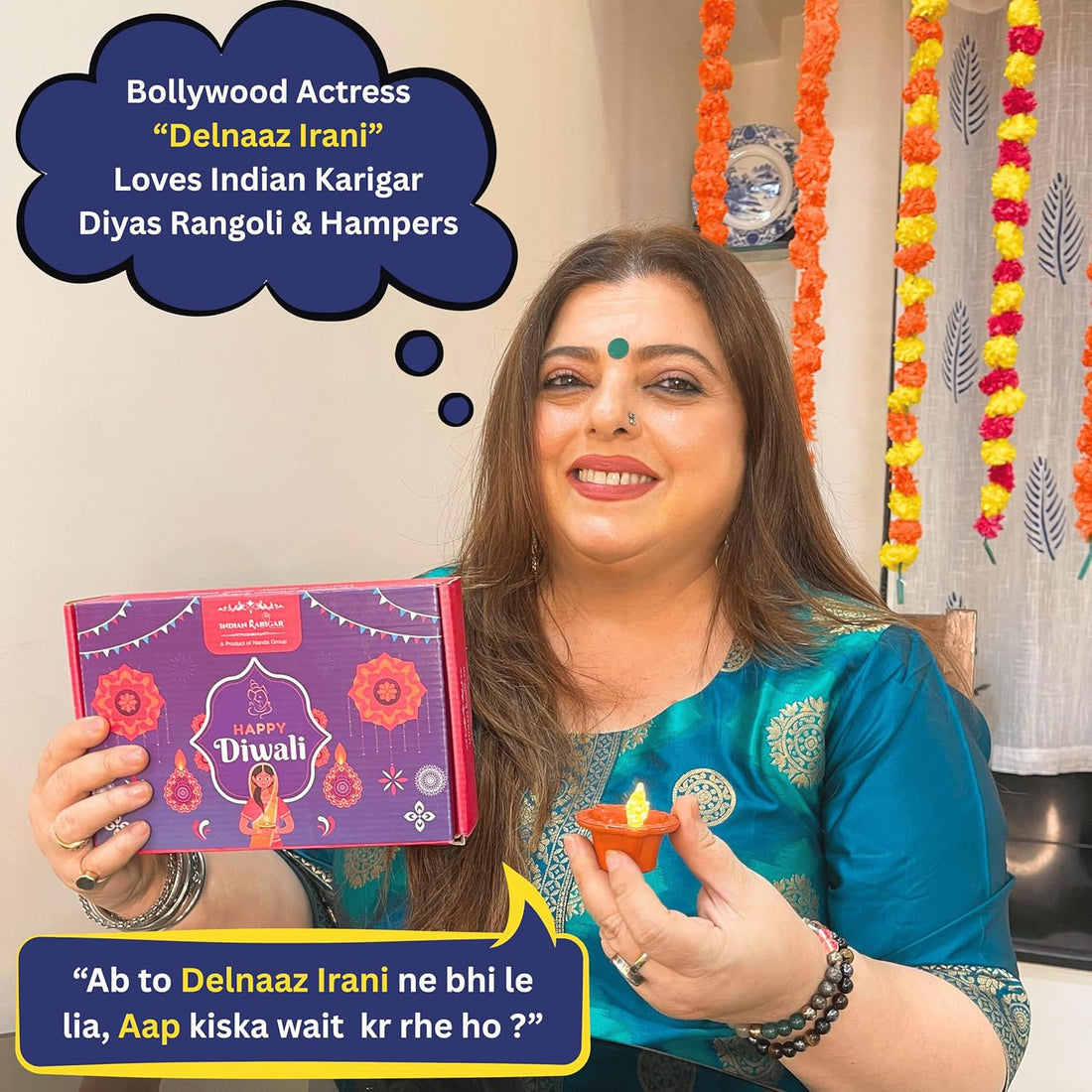 Indian Karigar Diya for Diwali Decoration Items  50 Colourful Clay Decorative Diyas