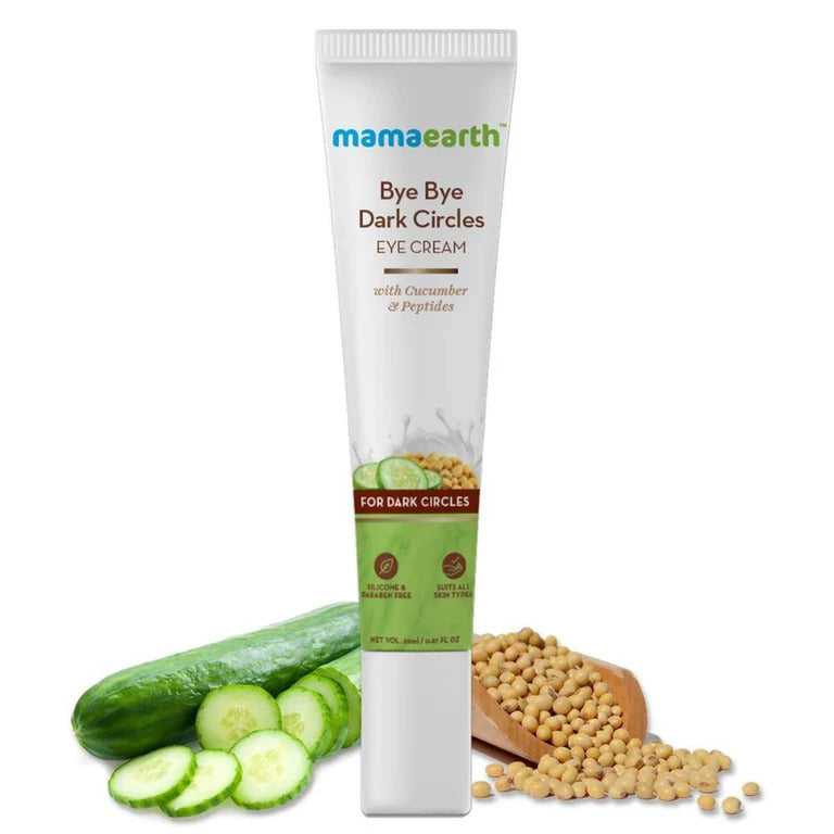 Mamaearth Bye Bye Dark Circles Eye Cream – With Cucumber & Peptides