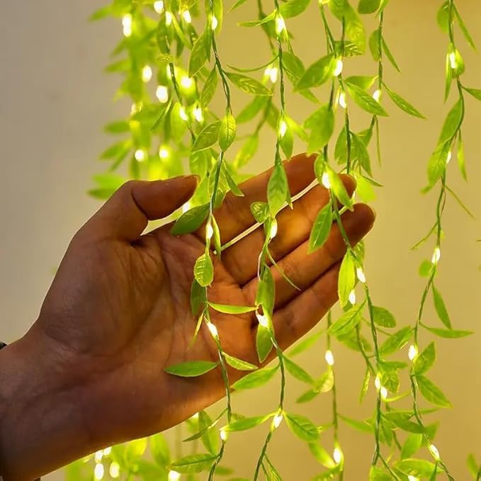 Artificial Leaf Curtain Fairy LED Lights