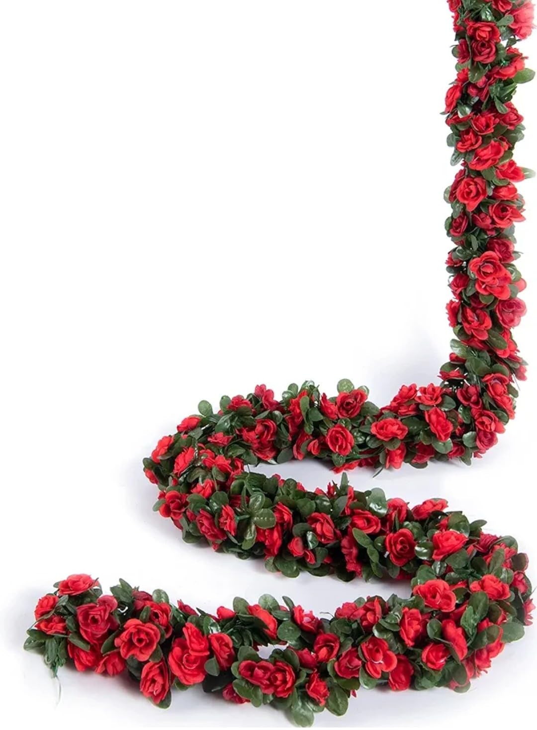 Artificial Red Rose Garland 6ft 
