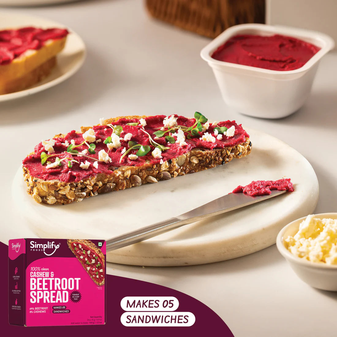 Simplify  Foods Cashew & Beetroot Spread 25g
