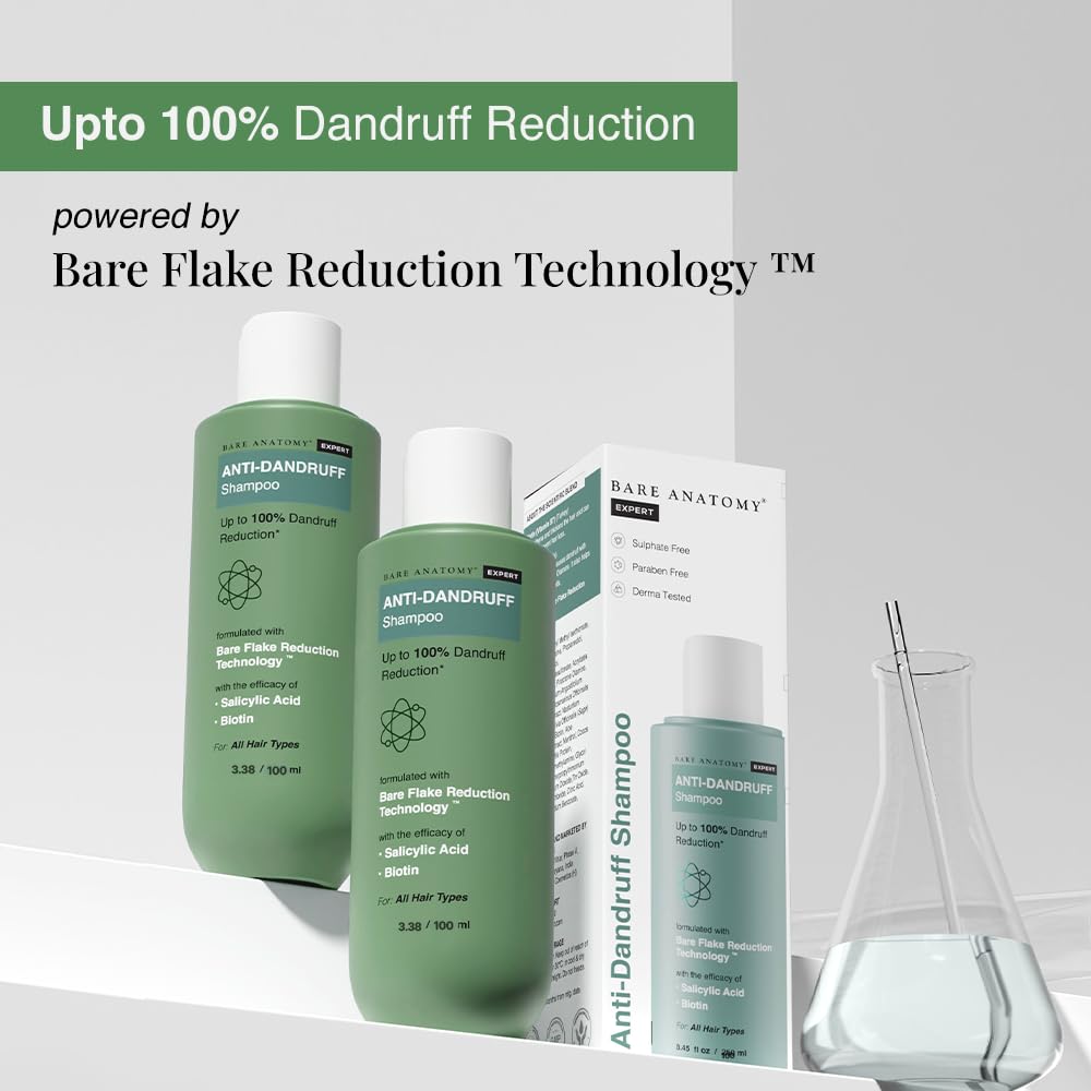 Bare Anatomy Anti-Dandruff Shampoo 100ml | Flake-Free Hair