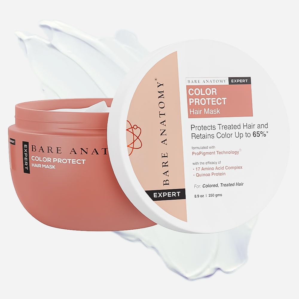 Bare Anatomy Color Protect hair mask with open lid on a white background