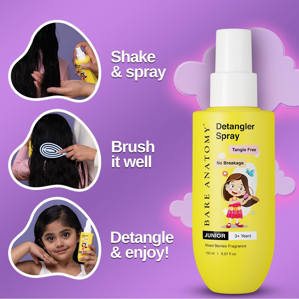 Bare Anatomy Junior Detangler Hair Spray 150ml