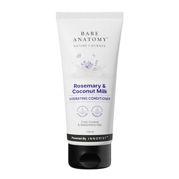 Bare Anatomy Rosemary & Coconut Milk hydrating conditioner tube on a white background