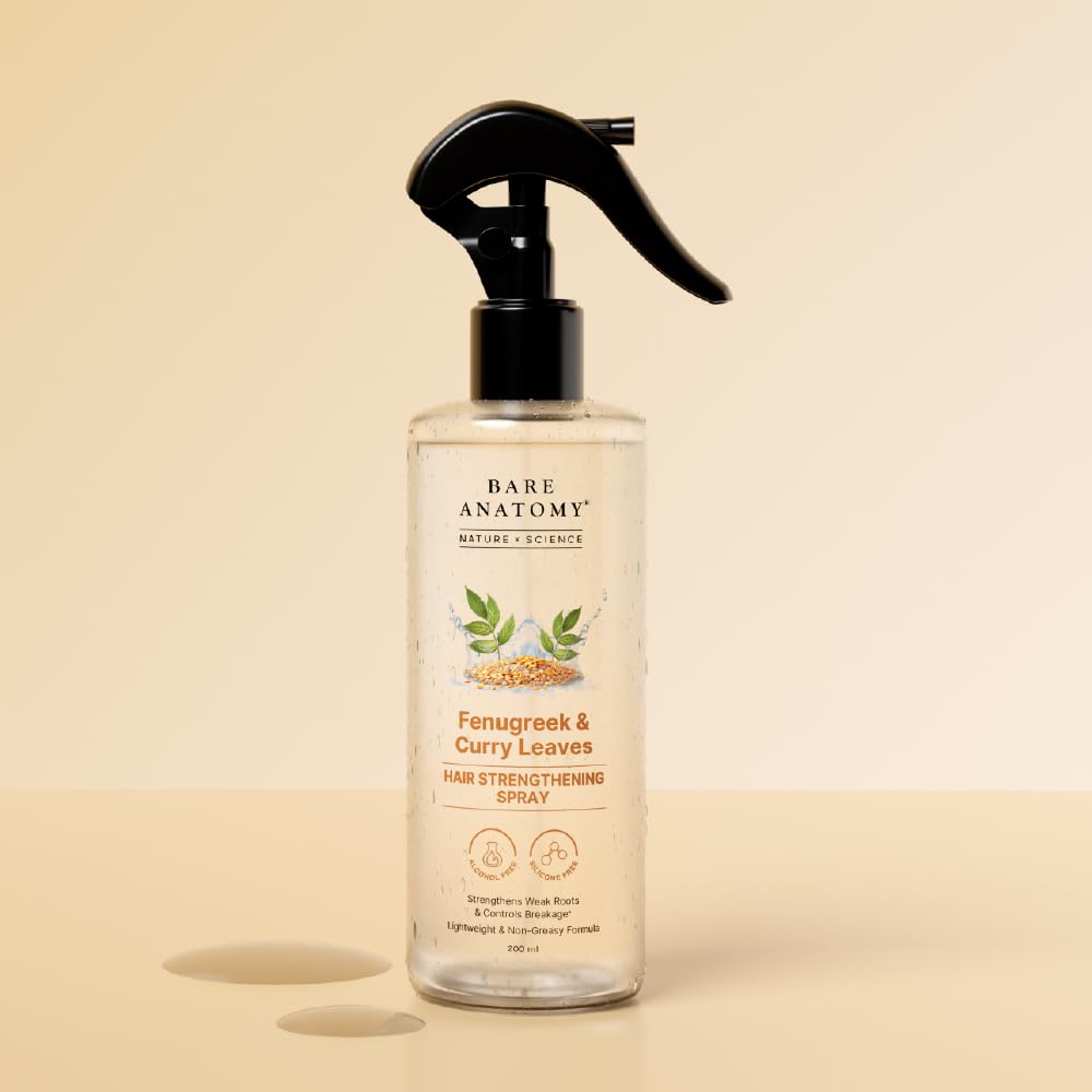 Bare Anatomy Nature x Science Fenugreek and Curry Leaves Hair Spray - 200 ml  