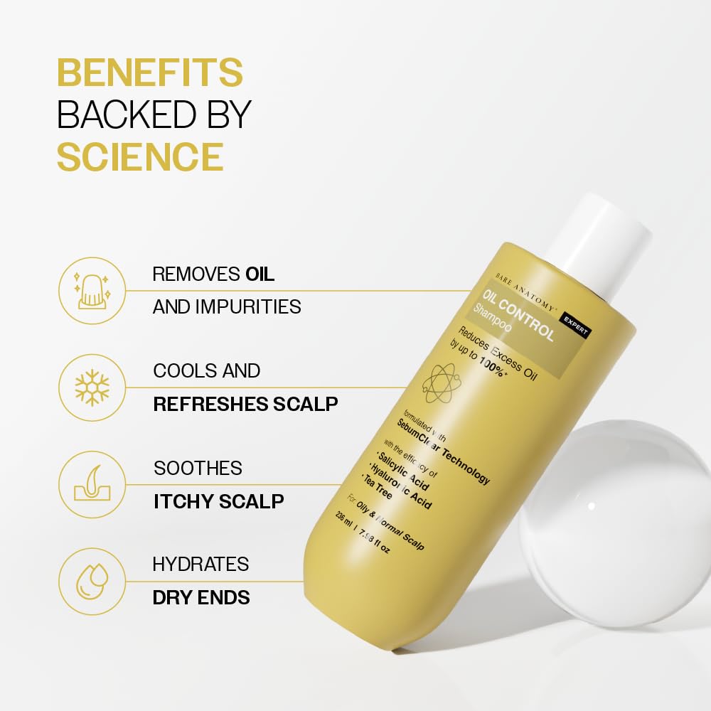 Bare Anatomy Oil Control Shampoo – Fresh & Grease-Free 236ml