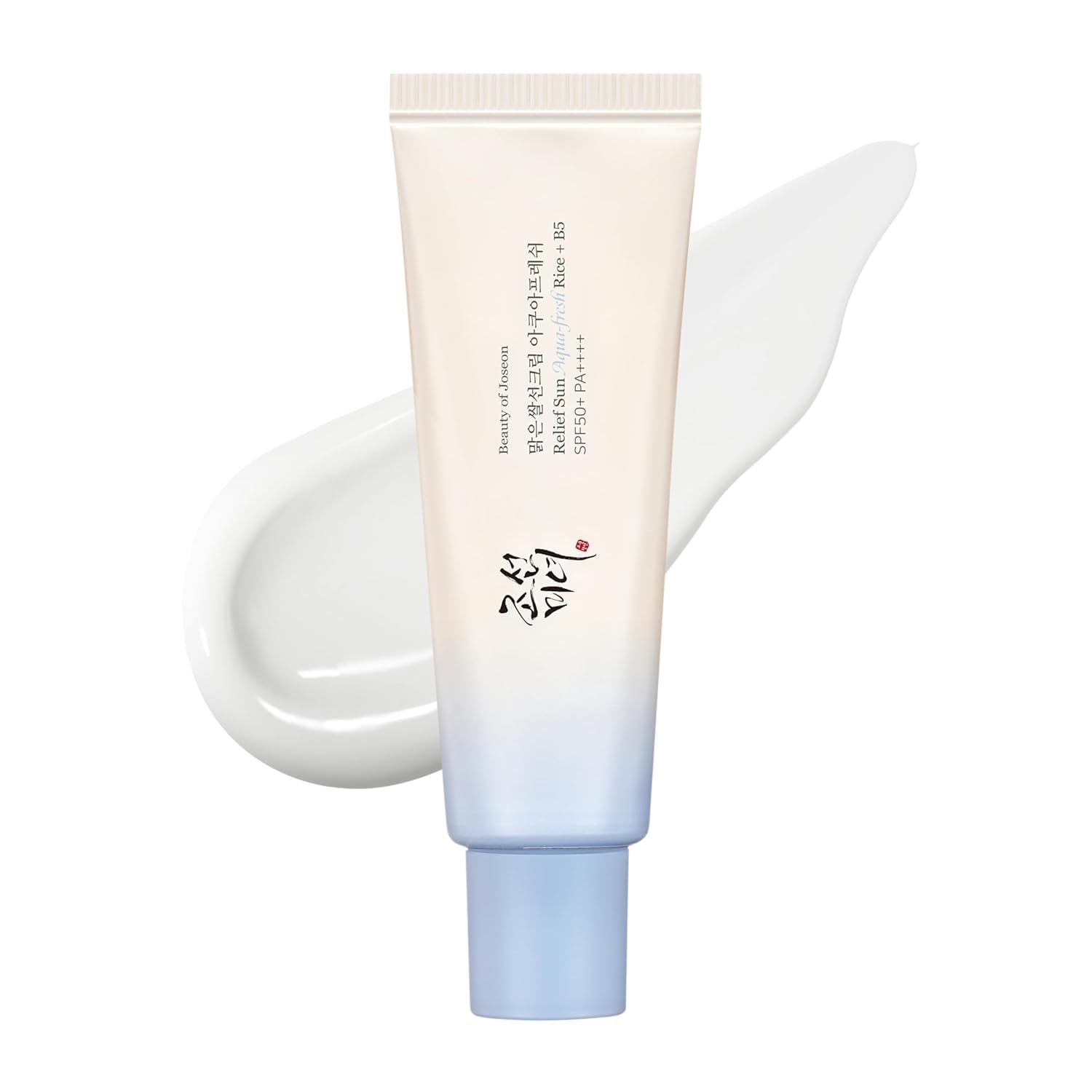 Tube of cosmetic product with a white background