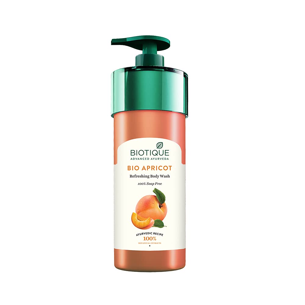 Biotique Bio Apricot Body Wash – 800ml, Fresh & Bright Skin