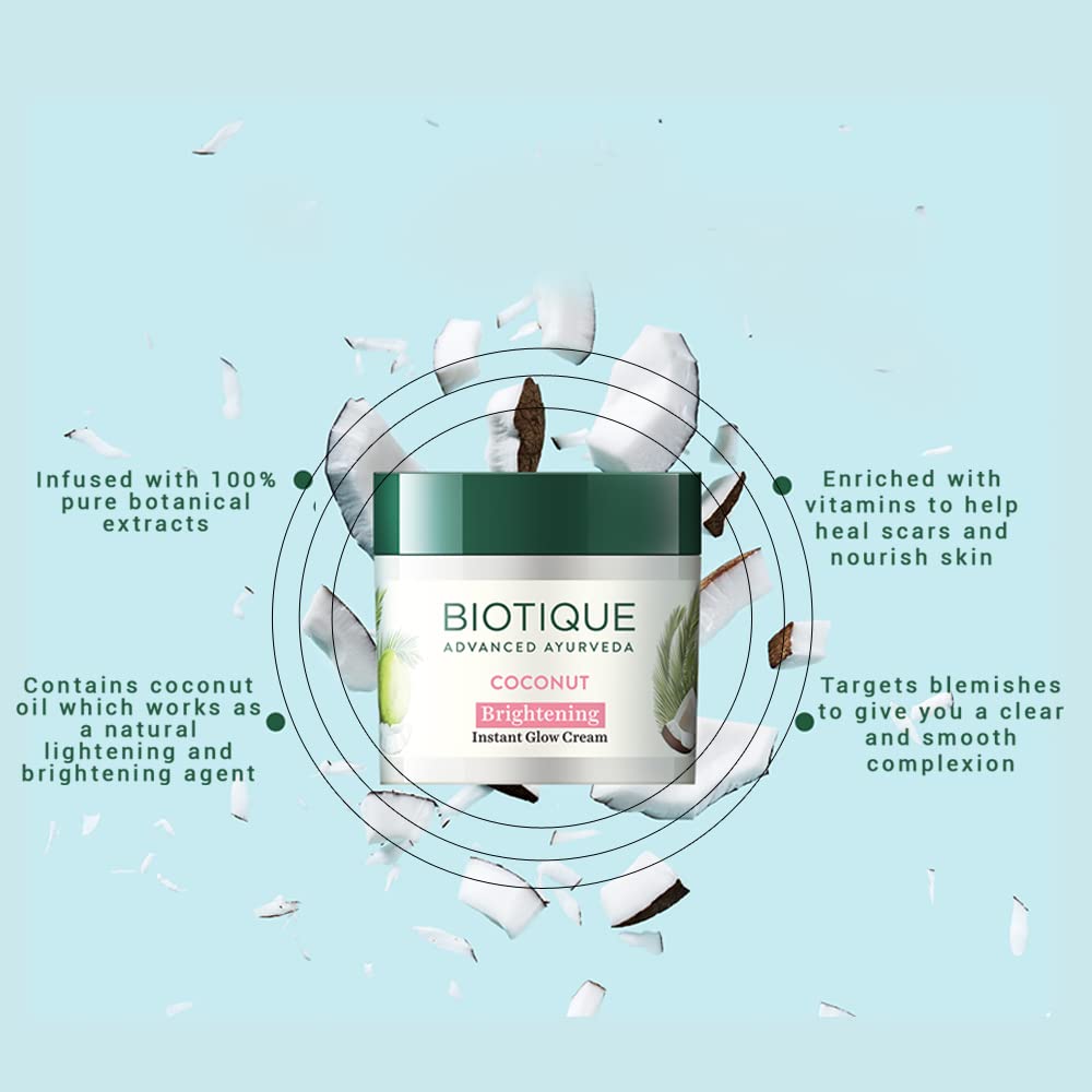 Biotique Coconut Brightening Glow Cream – 50g