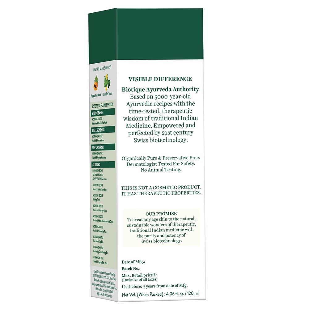 Biotique Morning Nectar Moisturizer – 190ml, Flawless Skin