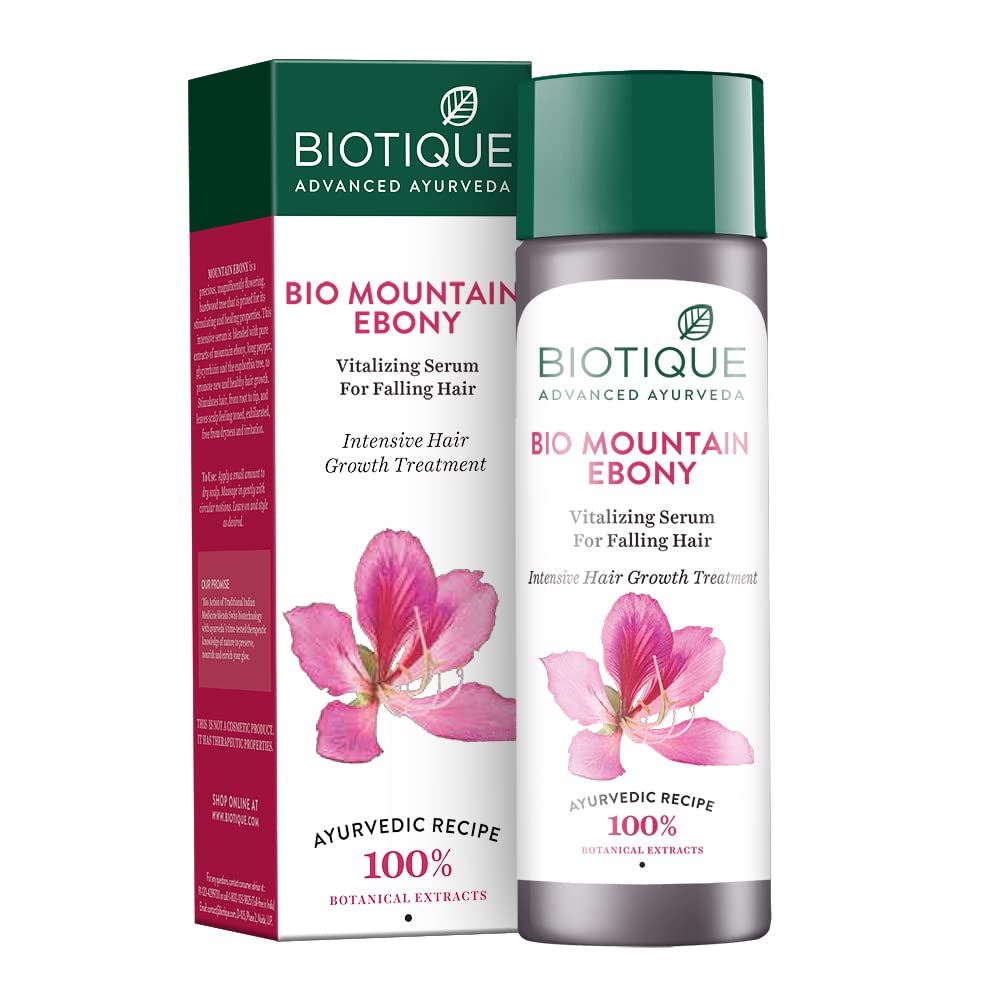 Biotique Mountain Ebony Hair Serum – 120ml, Anti Hair Fall