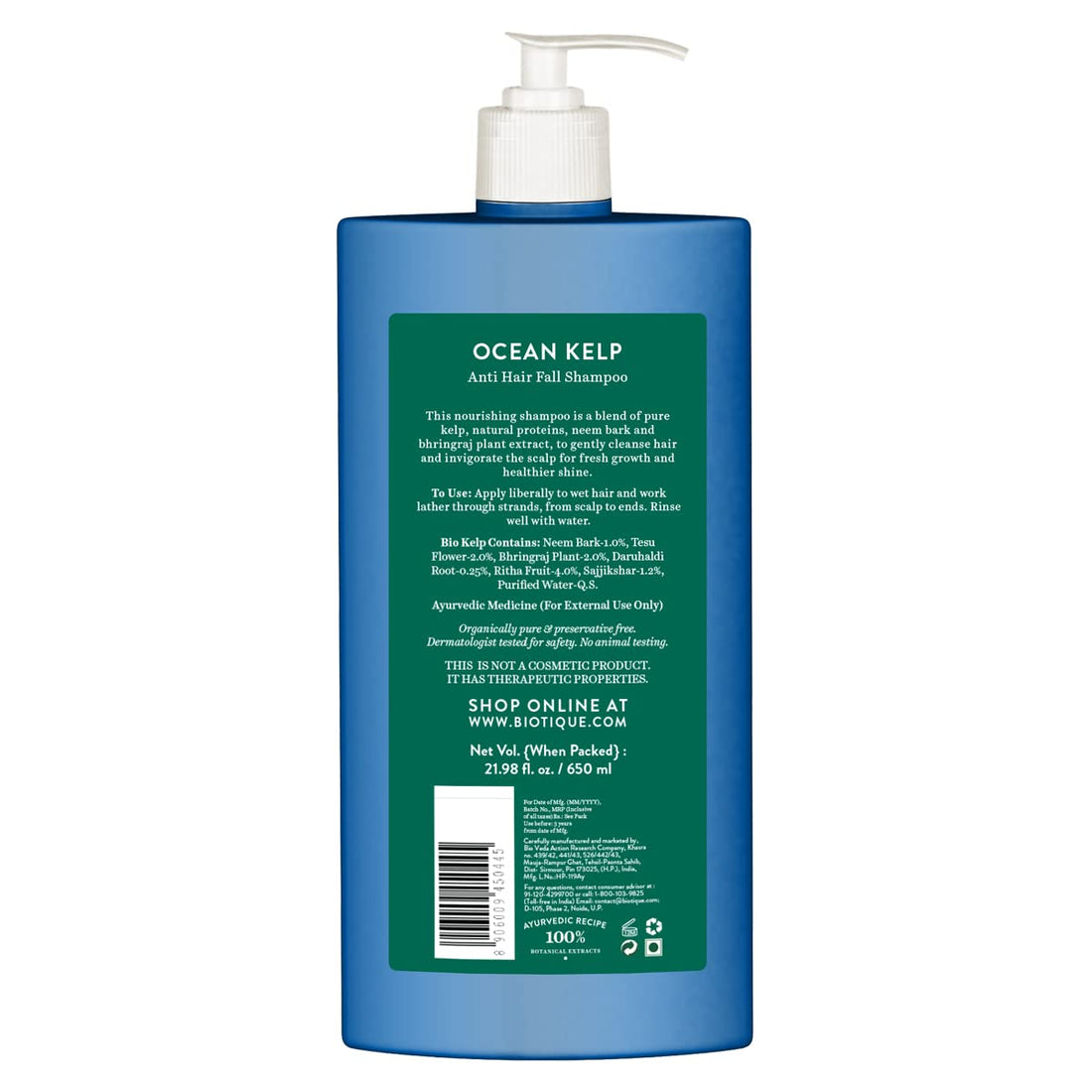 Biotique Ocean Kelp Anti Hairfall Shampoo – 650ml