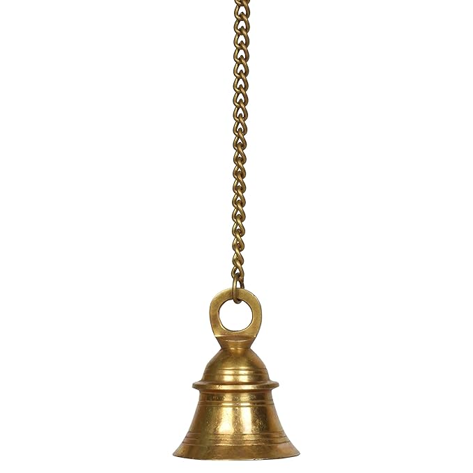Brass Hanging Temple Bell with Chain 4