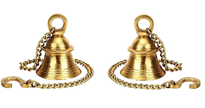 Brass Hanging Temple Bell with Chain